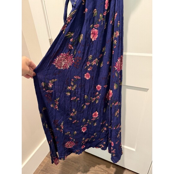 Baltic Born Marion Maxi Dress Off the Shoulder Floral Print Blue Size Small - Picture 8 of 8